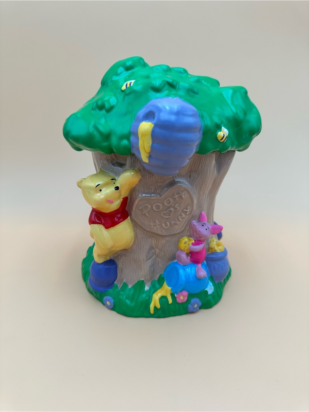 Winnie The Pooh Luvs Honey With Piglet Cookie Jar 9.5” x 7”